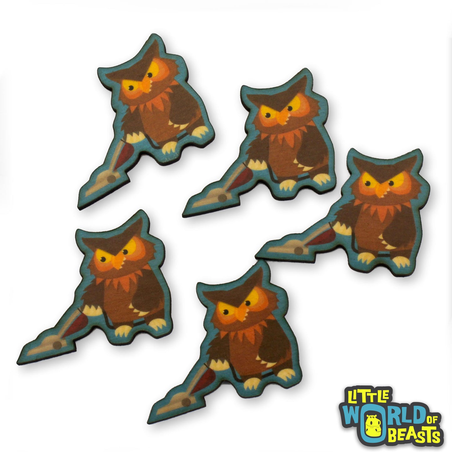 Owlbear Vacuuming - Mundane Monster Wooden Pin