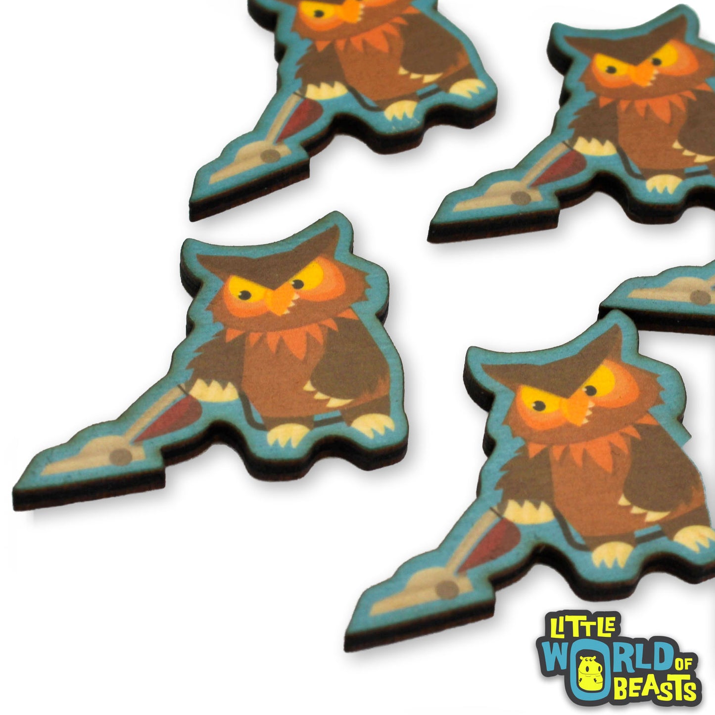 Owlbear Vacuuming - Mundane Monster Wooden Pin