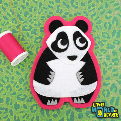 Laurence the Panda Patch - Iron On or Sew On