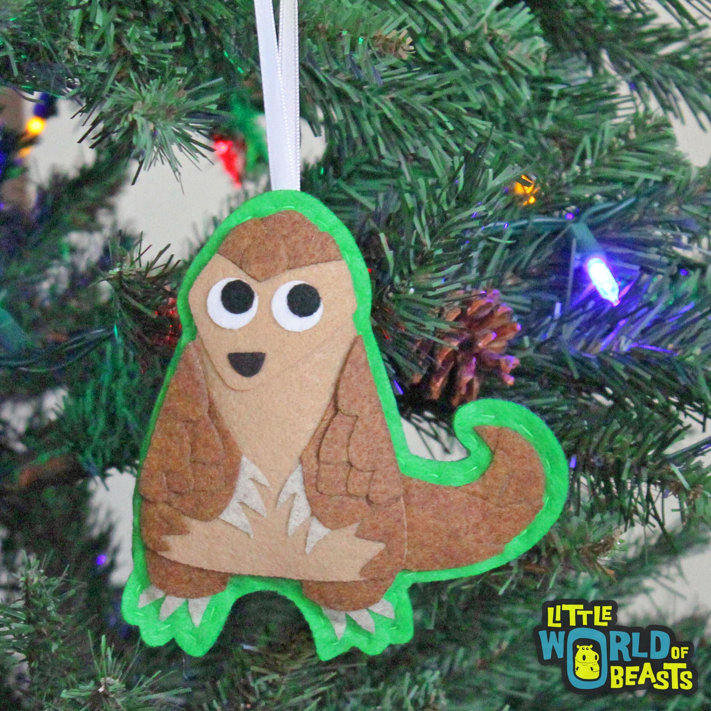 Pangolin - Felt Christmas Tree Ornament  - Little World of Beasts