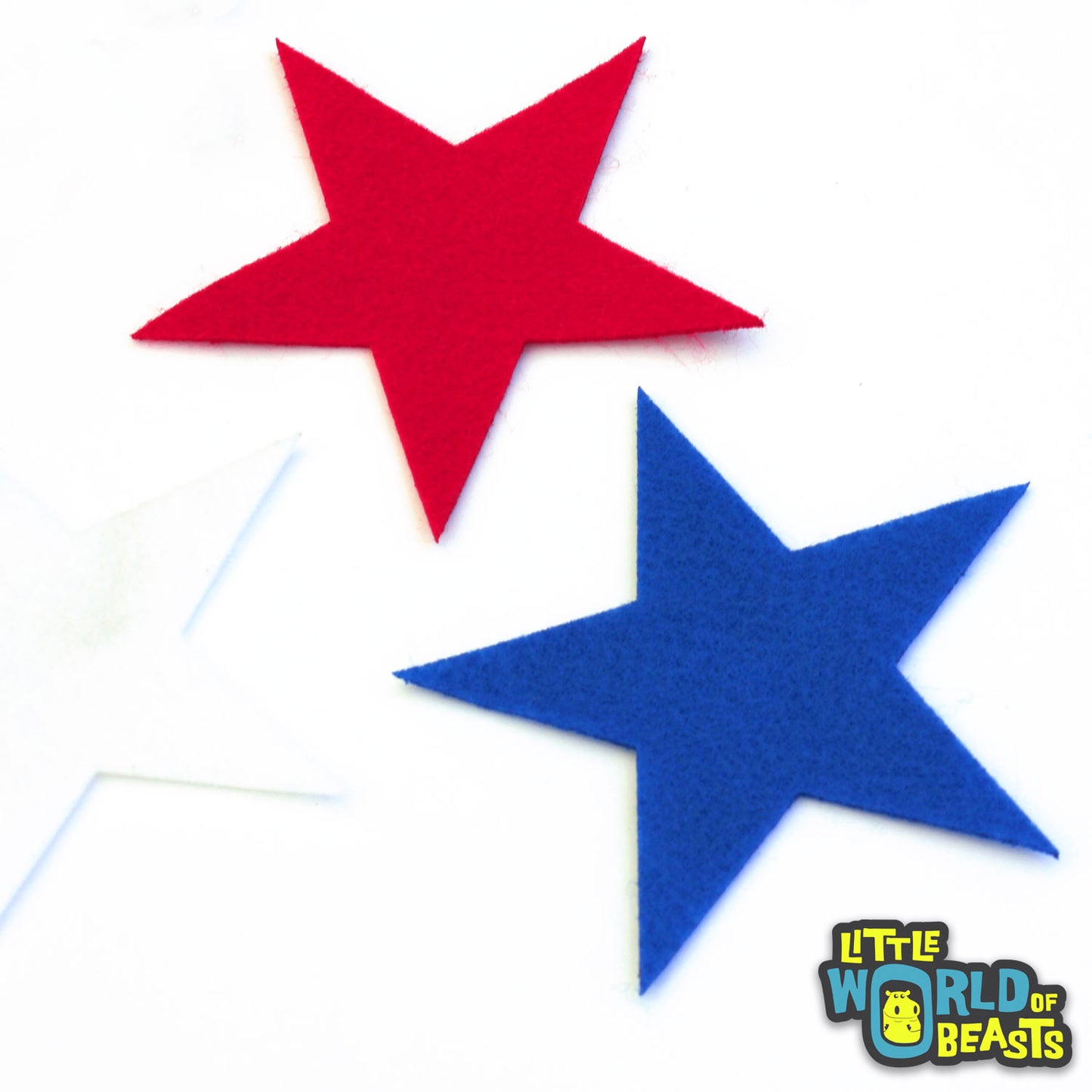 Patriotic Felt Star Shapes for Craft Projects