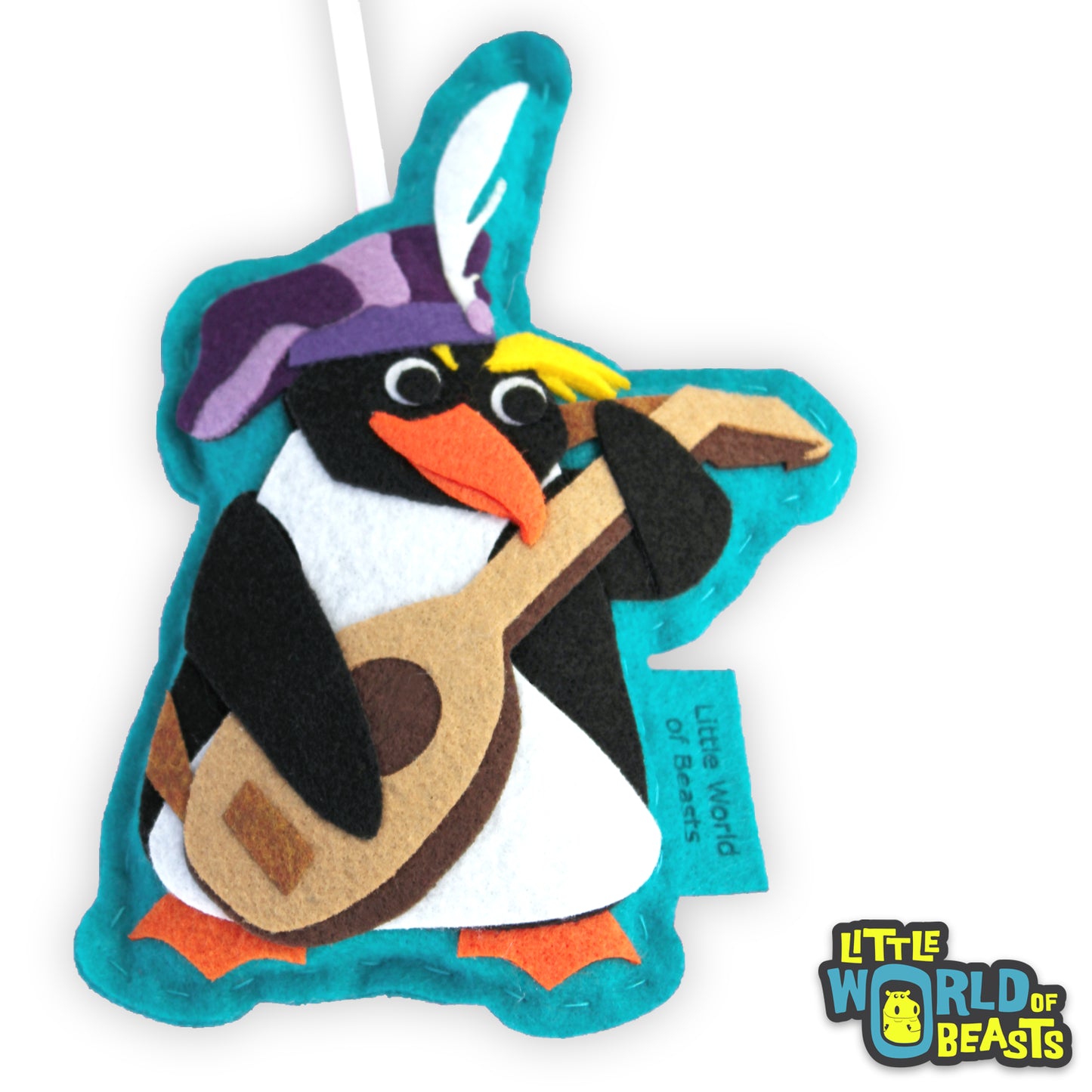 Penguin Bard- Felt D&D Animal Ornament