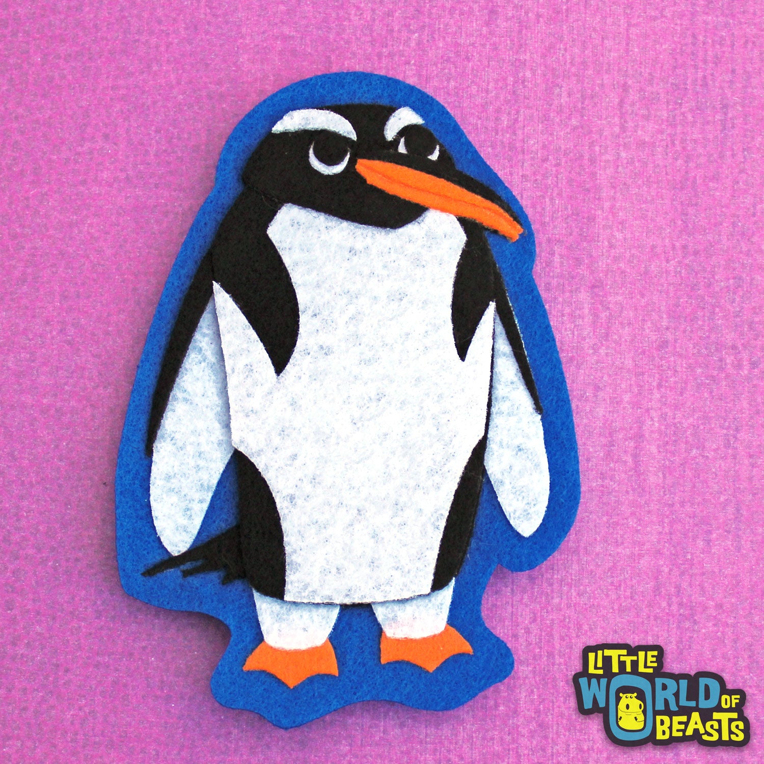 Penguin - Felt Animal - Sew On or Iron On Patch