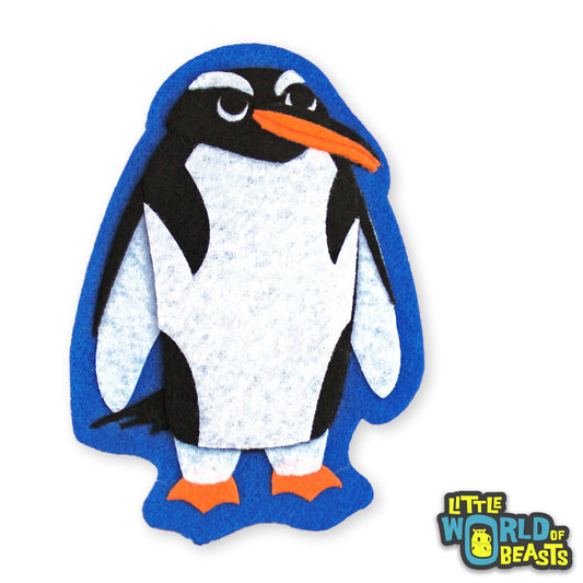 Trousers the Gentoo Penguin - Felt Animal Patch