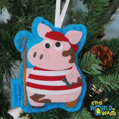 Pirate Pig Ornament