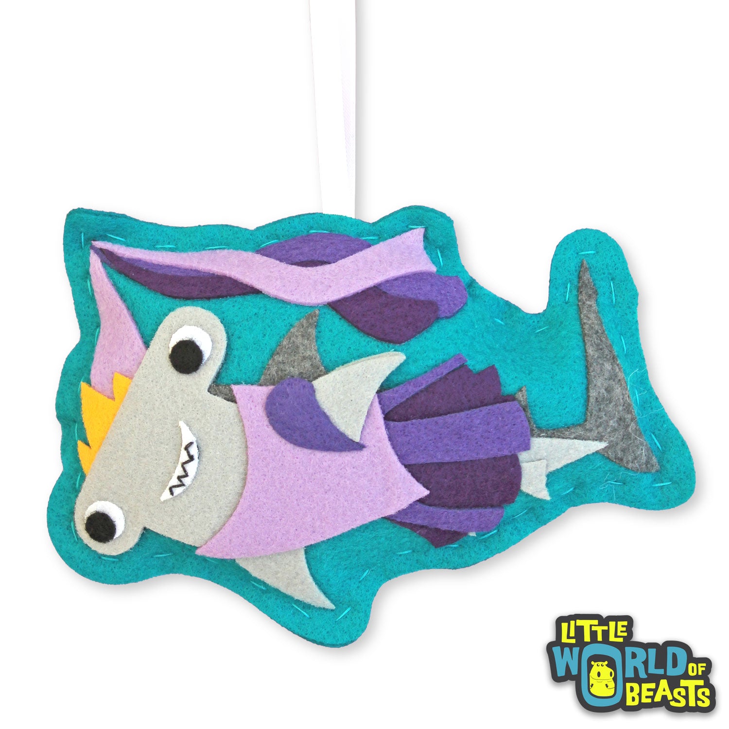 Princess- Felt-Ornament-Shark