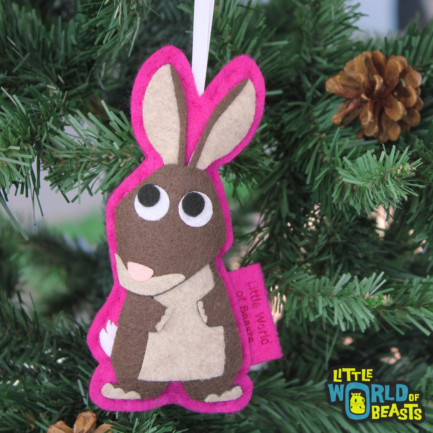 Rabbit - Felt Ornament - Easter