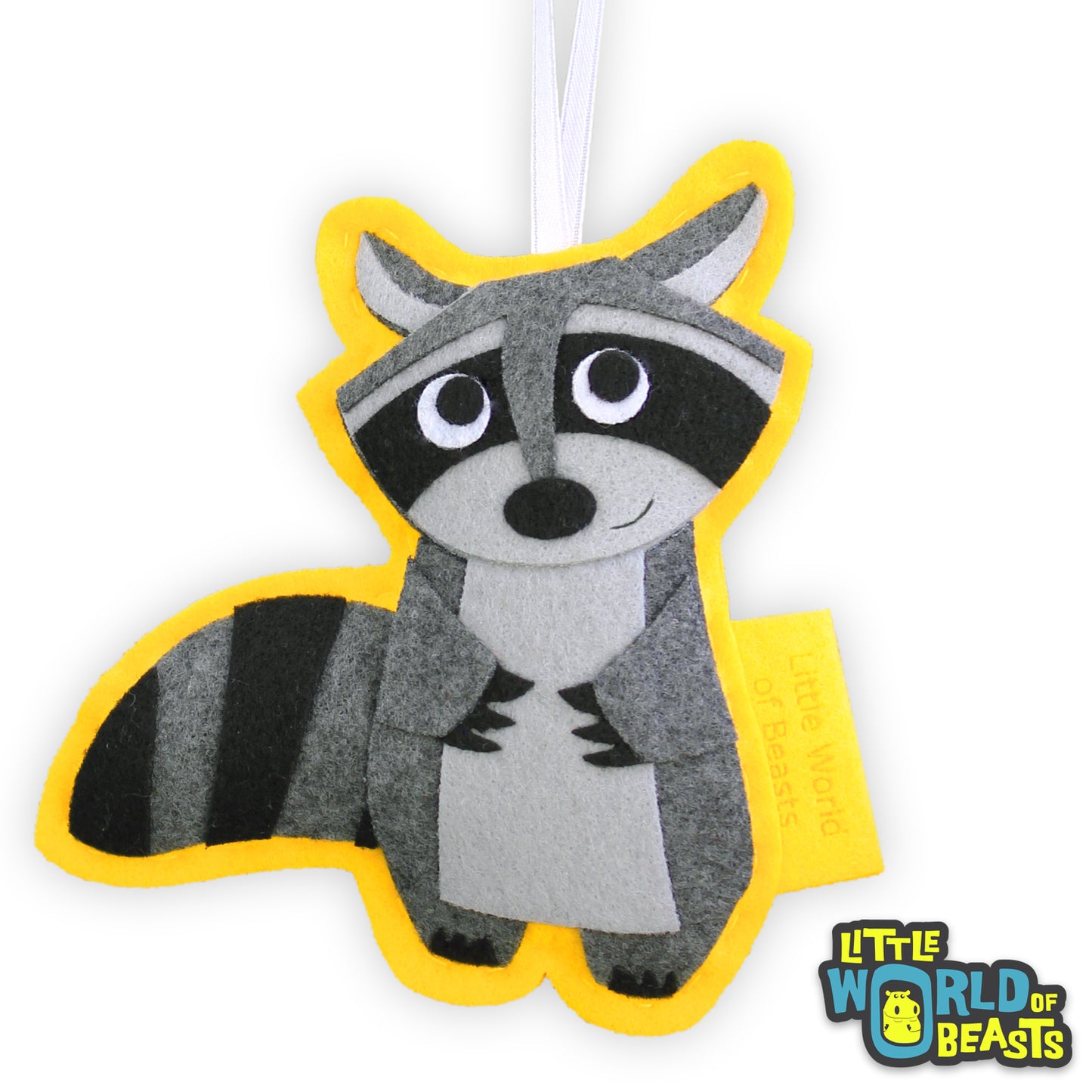 Personalizable Felt Ornament - Raccoon