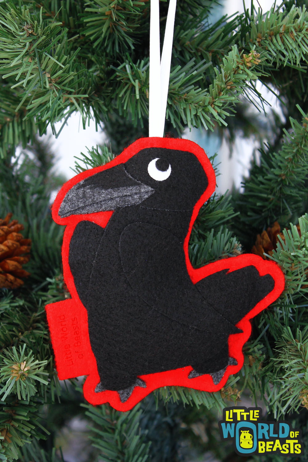 Raven - Felt Animal Ornament