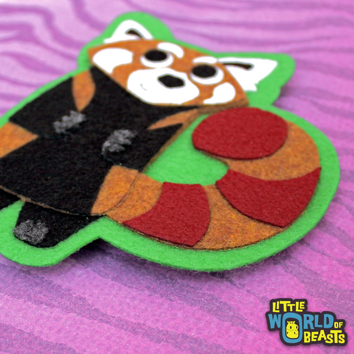 Red Panda Felt Animal Iron or Sew on Patch