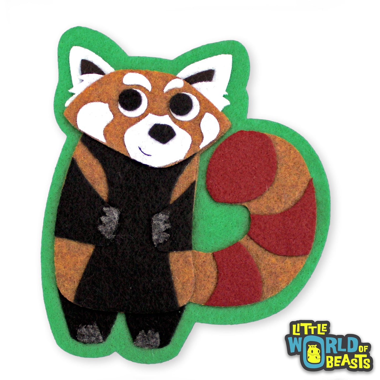 Felt Animal Iron or Sew on Patch - Red Panda