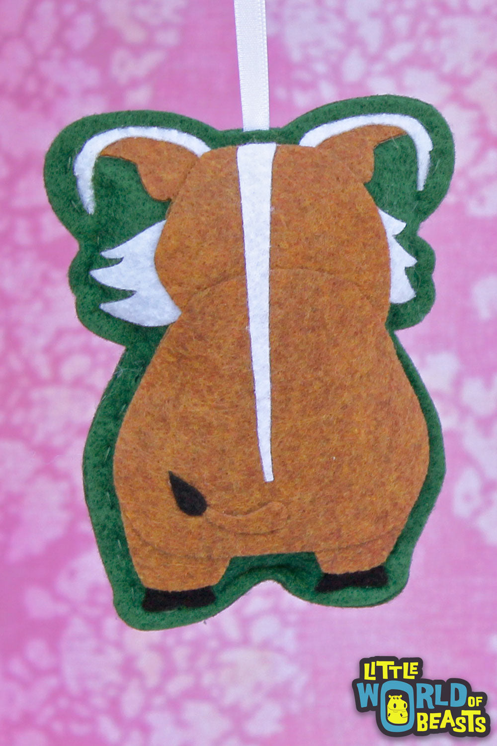 Red River Hog - Handmade Felt Animal - Christmas Ornament