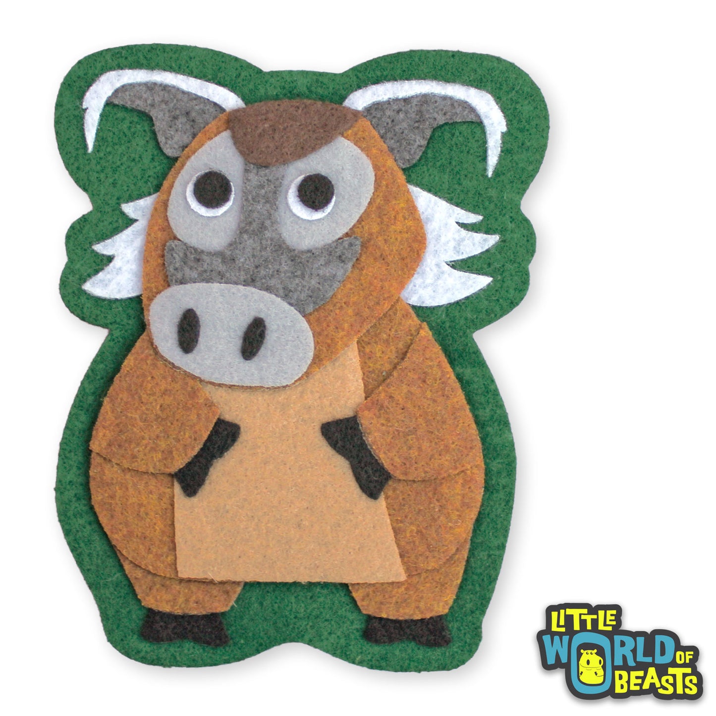 Boris the Red River Hog - Felt Animal Applique