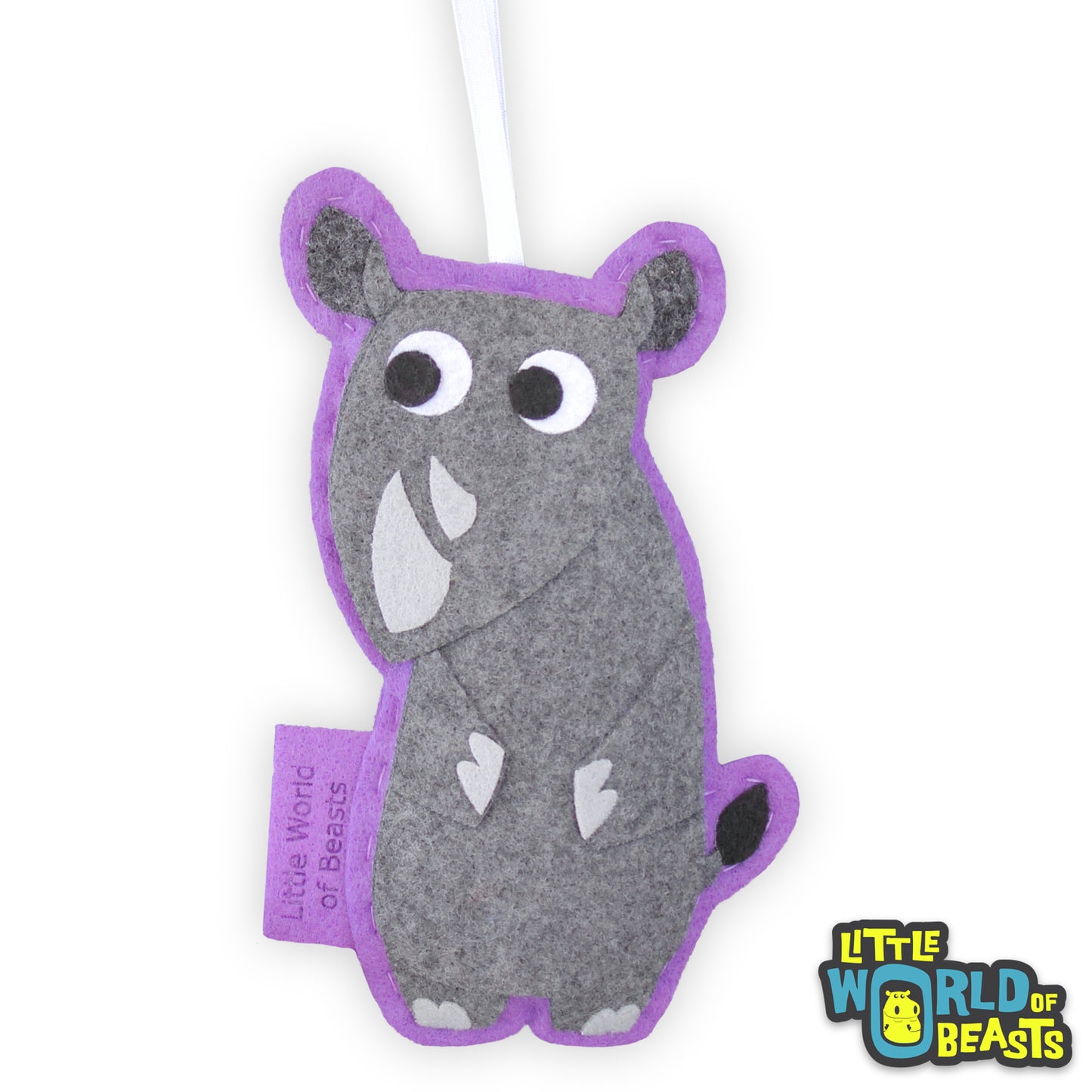 Rhino - Felt Animal Ornament