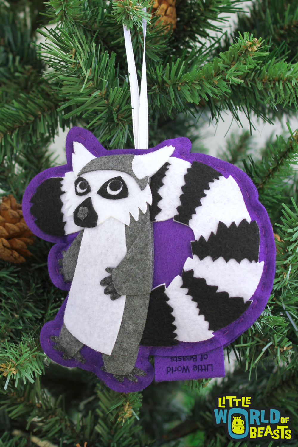 Ring Tailed Lemur Christmas Ornament