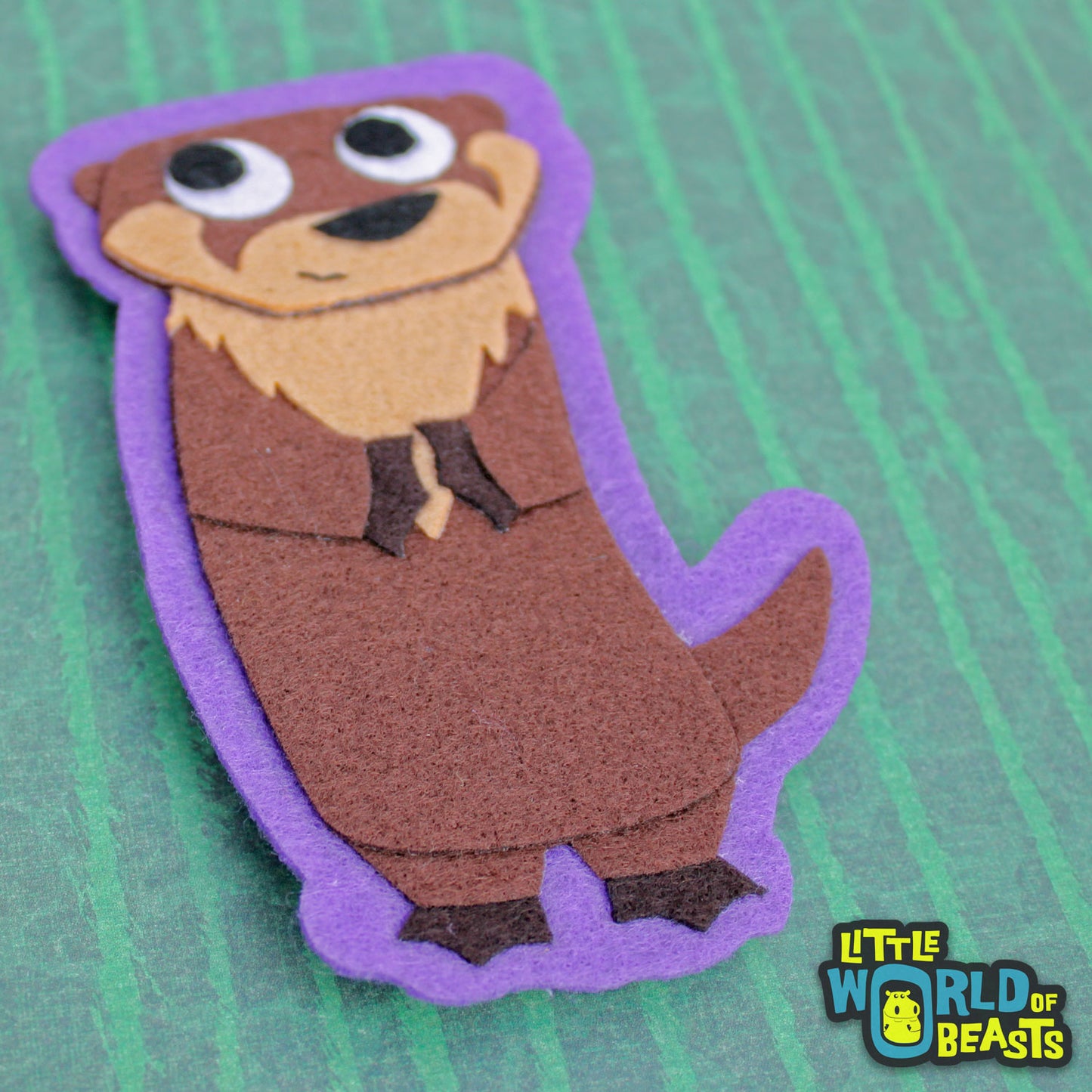 River Otter - Felt Animal Applique  - Little World of Beasts