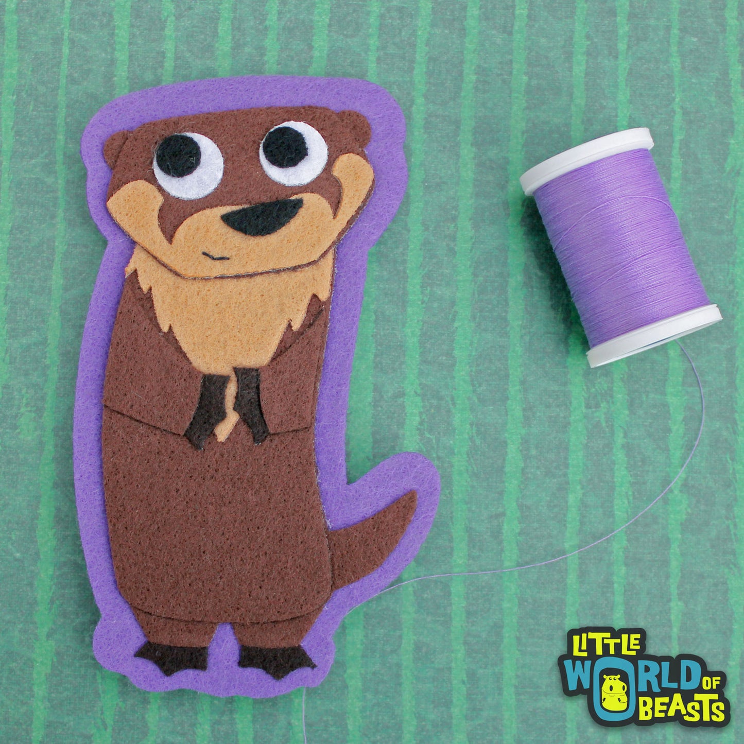 Bastain the River Otter - Felt Animal Sew On or Iron On Patch - Little World of Beasts