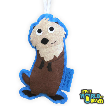 Sea Otter - Handmade Felt Animal Ornament - Little World of Beasts