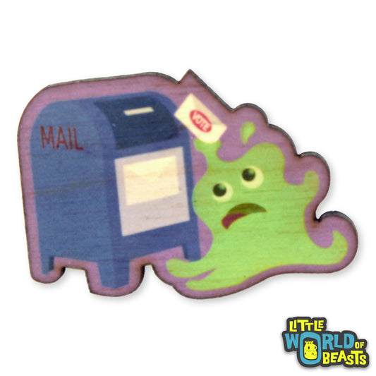 Green Slime Votes- Wooden Pin