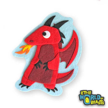 Red Dragon - Patch - Iron on or Sew on 