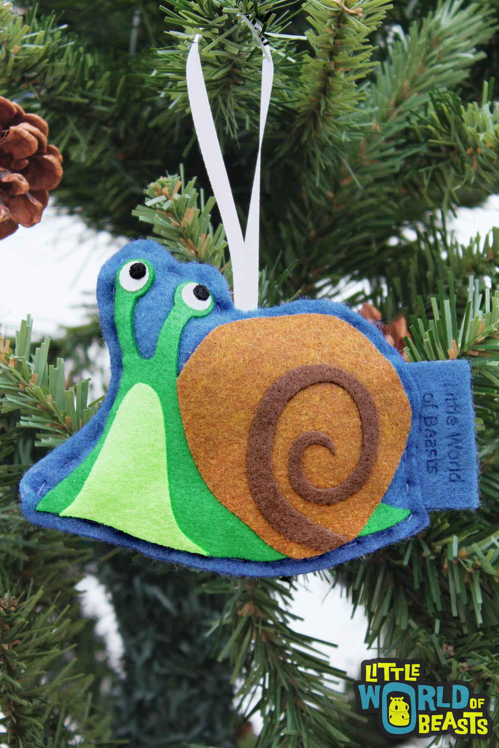 Personalized Christmas Ornament - Snail