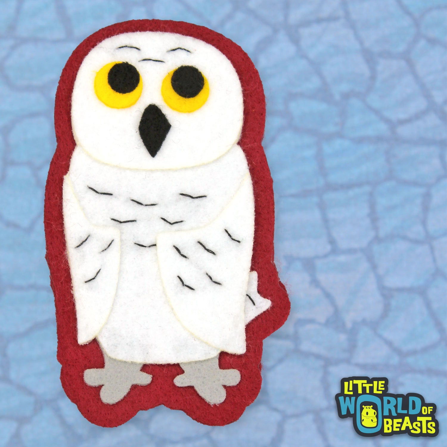Snowy Owl - Iron on/Sew On Patch - Little World of Beasts