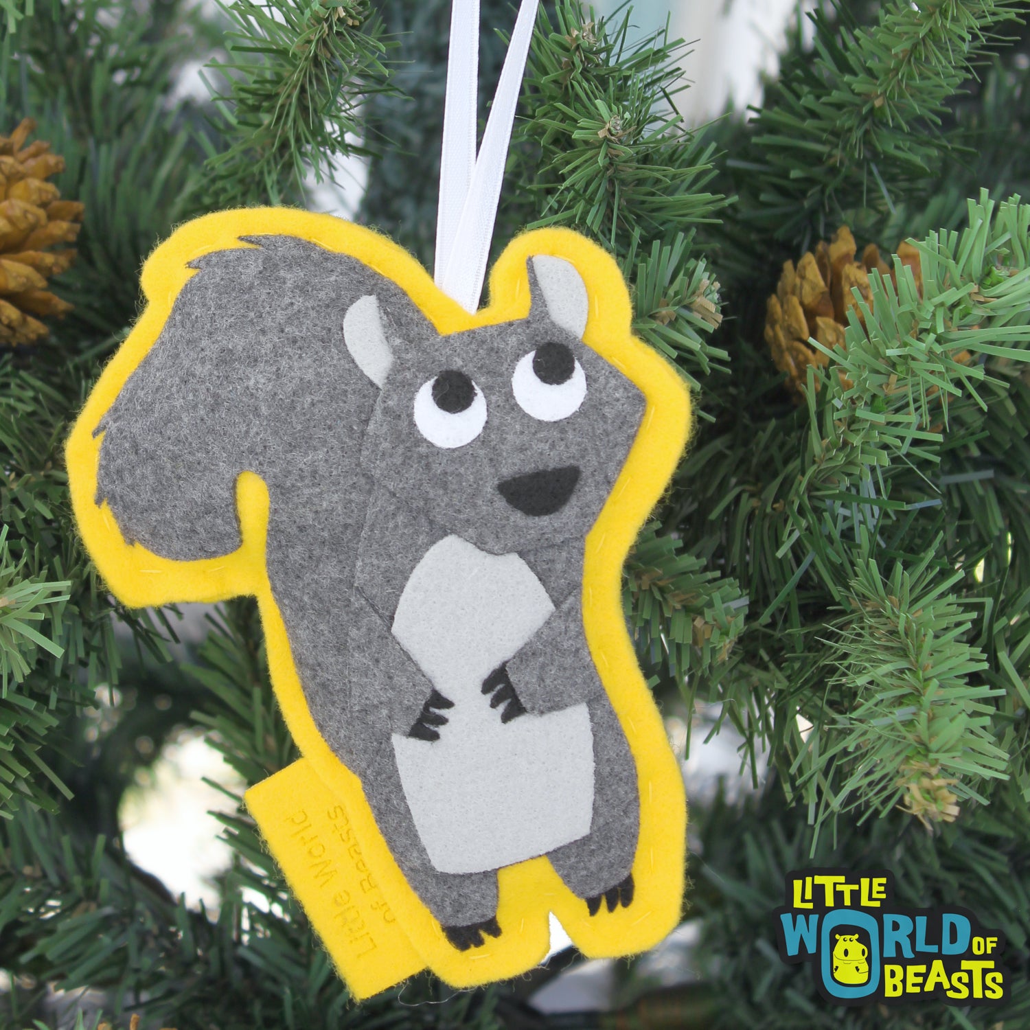 Squirrel - Felt Christmas Ornament