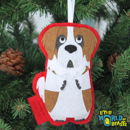 Saint Bernard Dog Ornament 