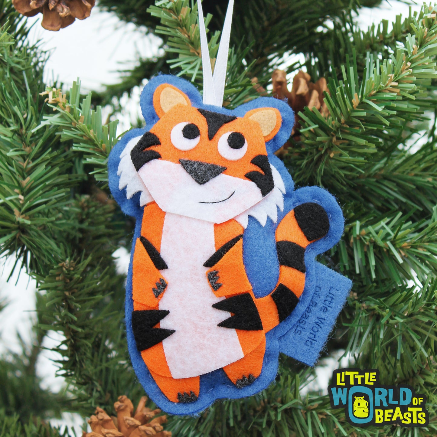 Tiger - Felt Animal Ornament