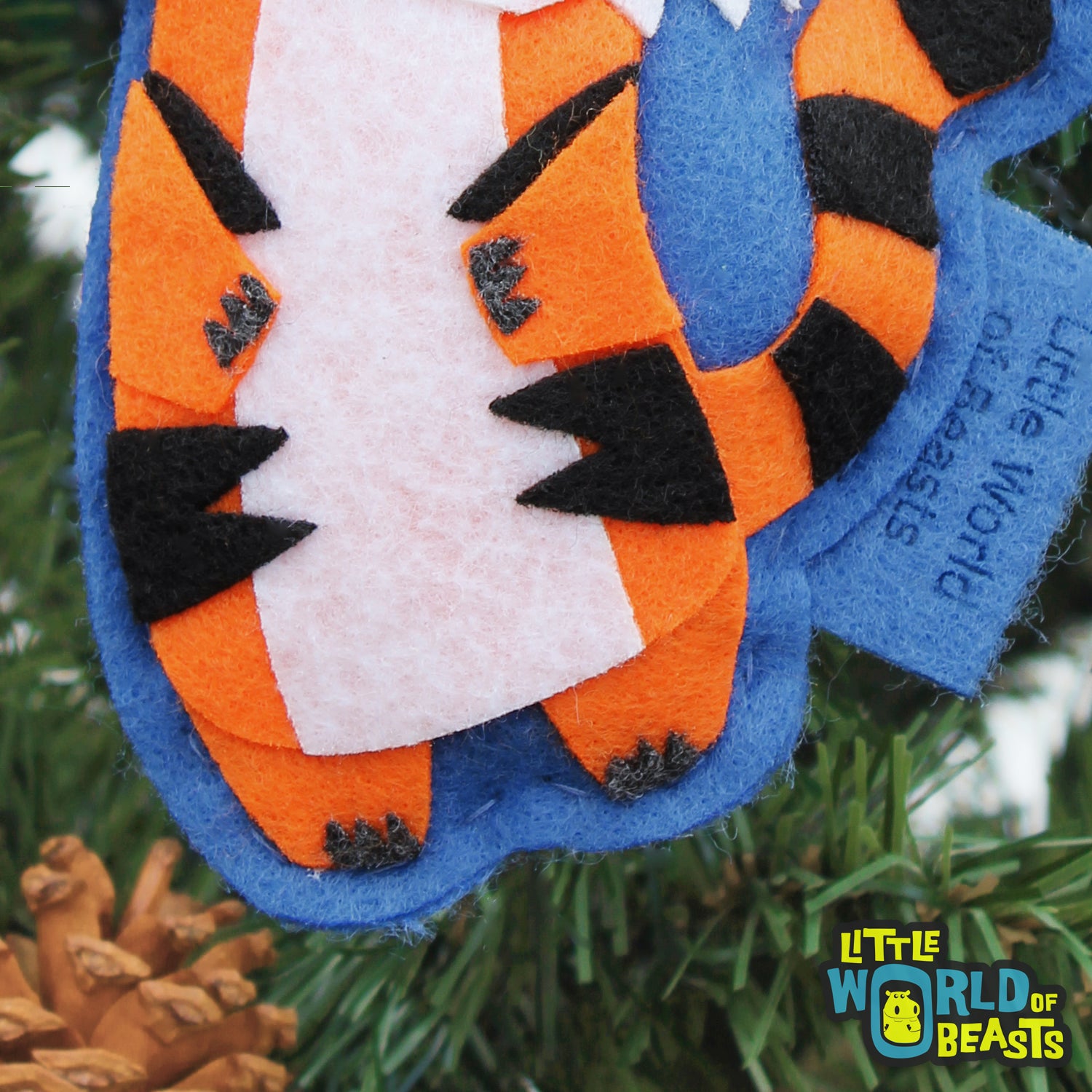 Tiger - Felt Animal Ornament