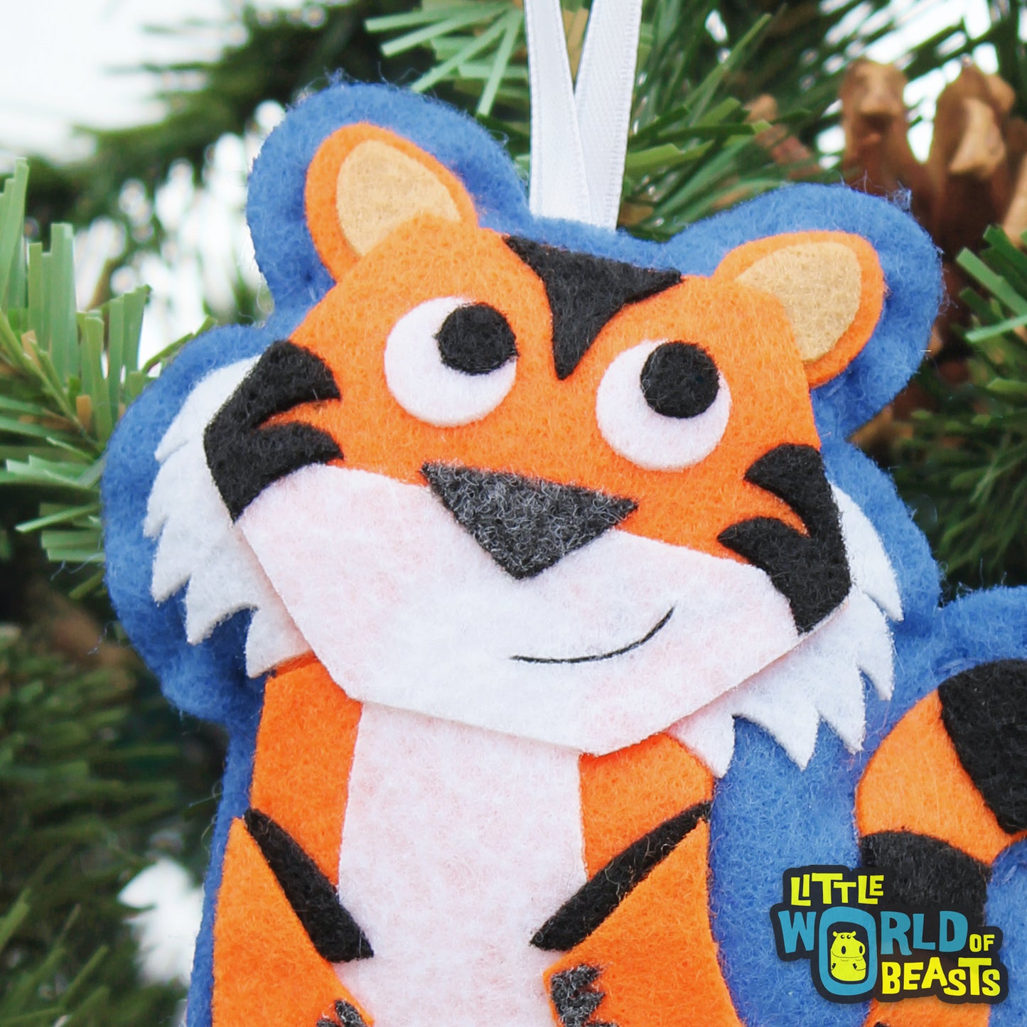 Felt Animal Ornament - Tiger 