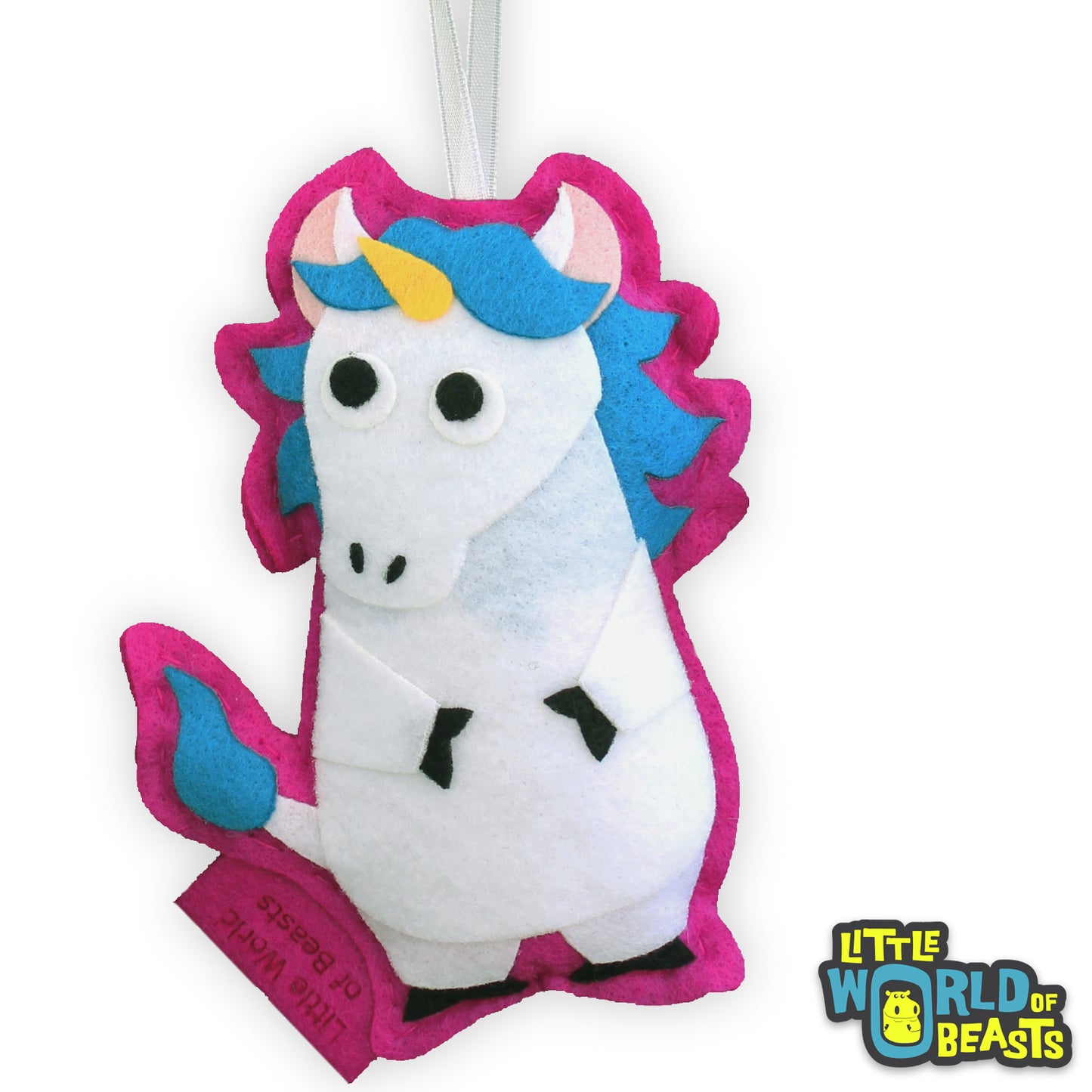 Felt Unicorn Christmas Ornament - Personalizable