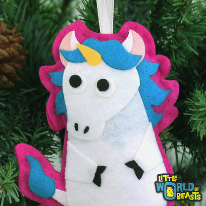 Felt Christmas Ornament - Unicorn