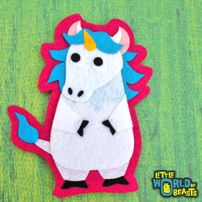 Charlemagne the Unicorn Patch - Iron On or Sew On Applique - Little World of Beasts