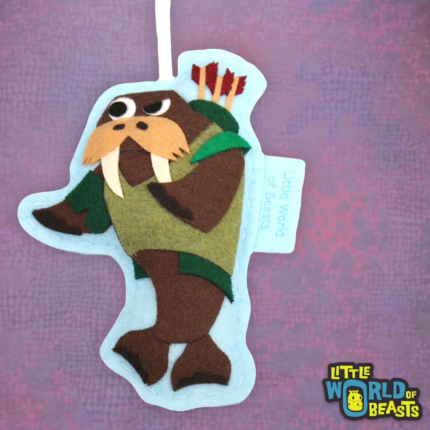 Felt Walrus Ornament - Archer