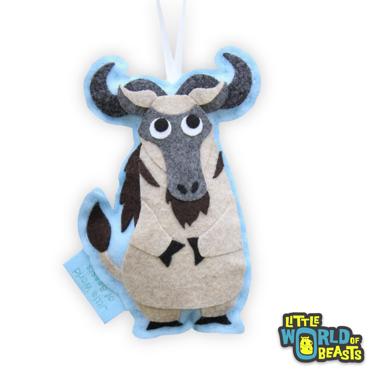 Wildebeest- Felt Animal Ornament