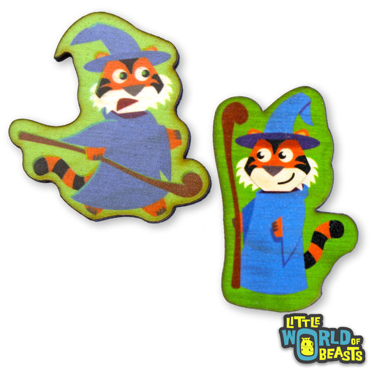 Wizard Tiger - Adventure Beast Wooden Pin (2 Styles)