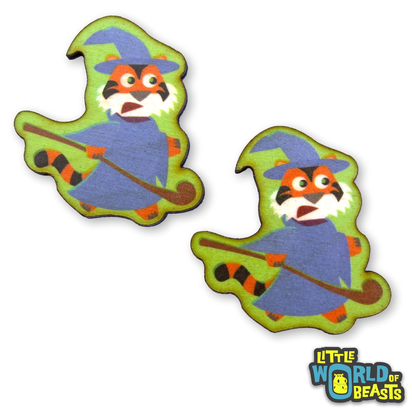 Wizard Tiger - Adventure Beast Wooden Pin (2 Styles)