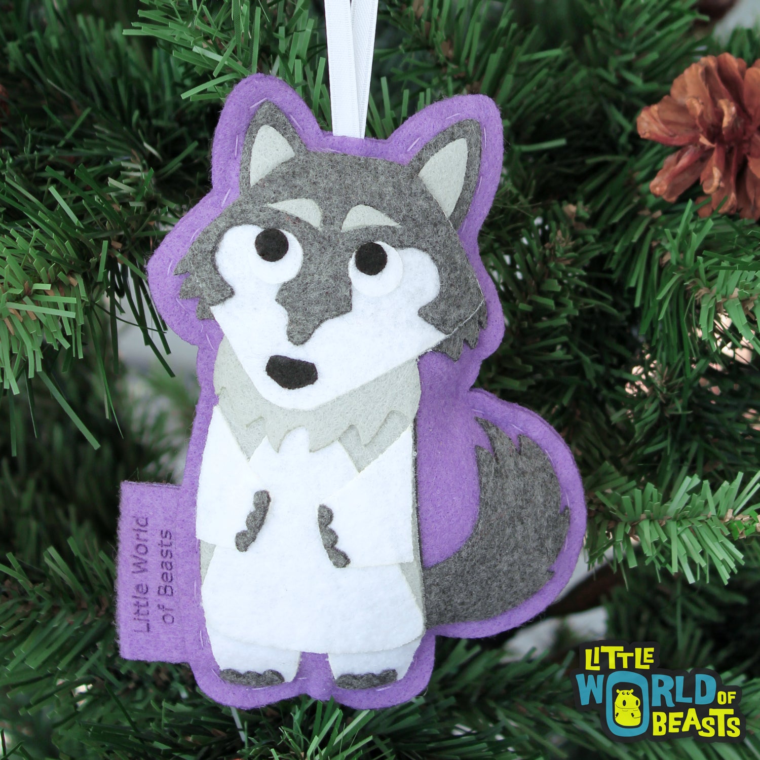 Personalized Wolf Christmas Ornament