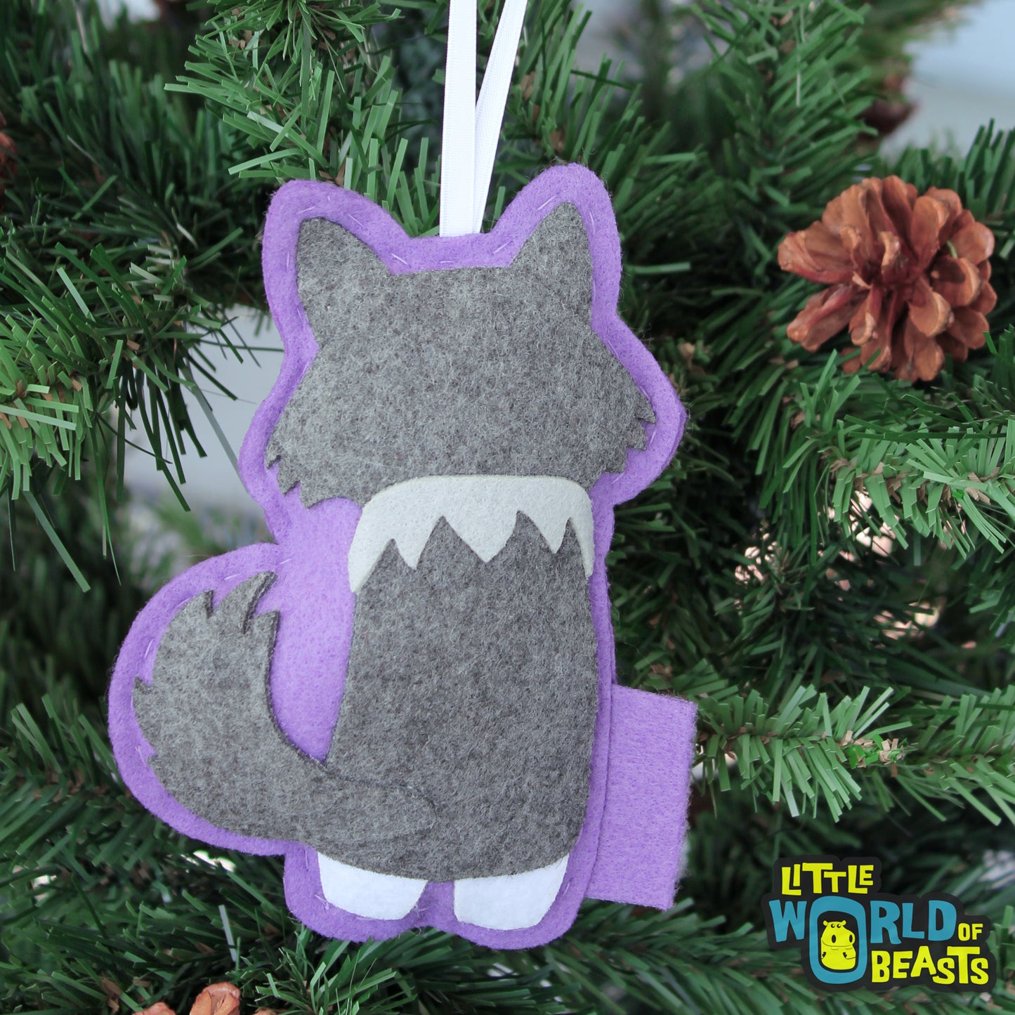 Wolf -Felt Animal Ornament