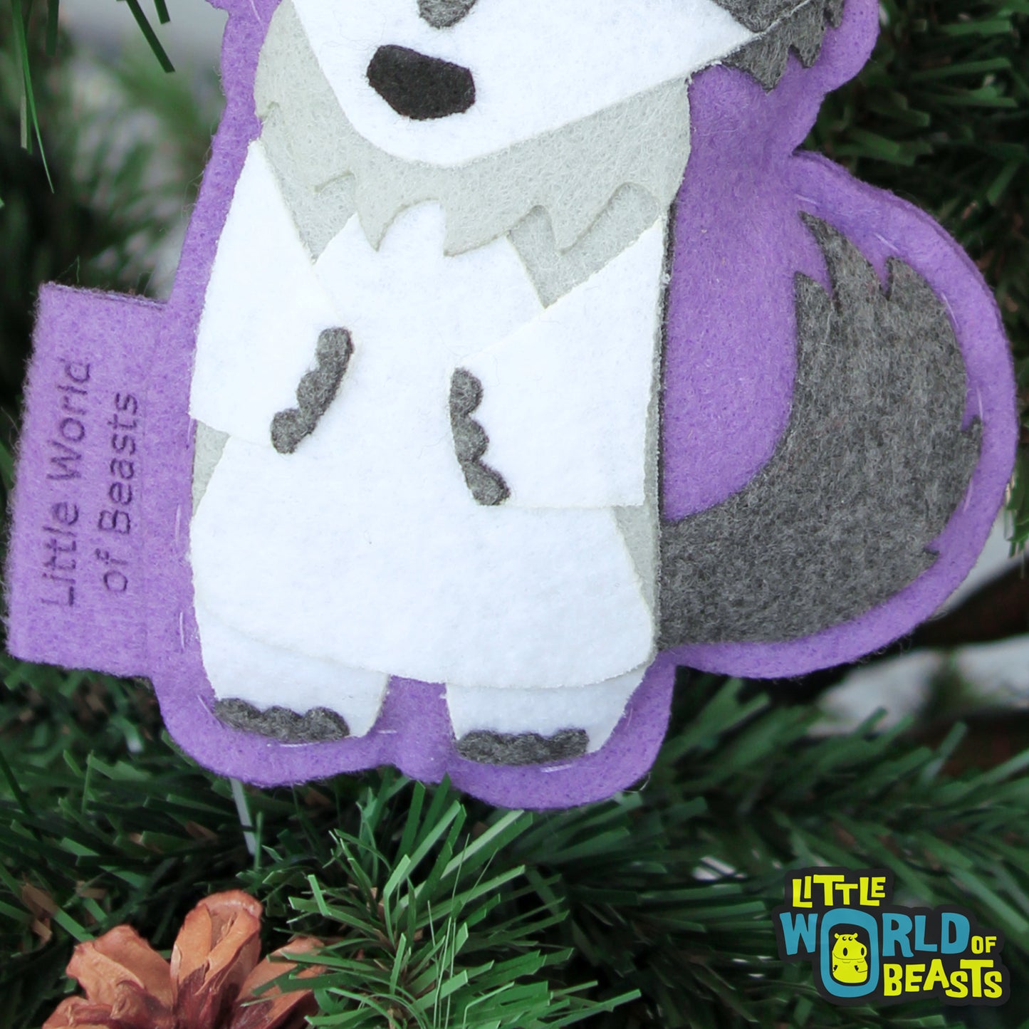 Wolf -Felt Animal Ornament