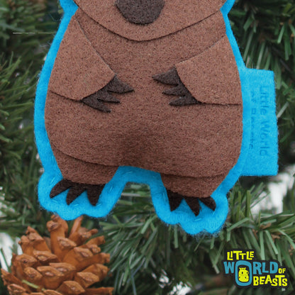 Wombat - Felt Animal Ornament