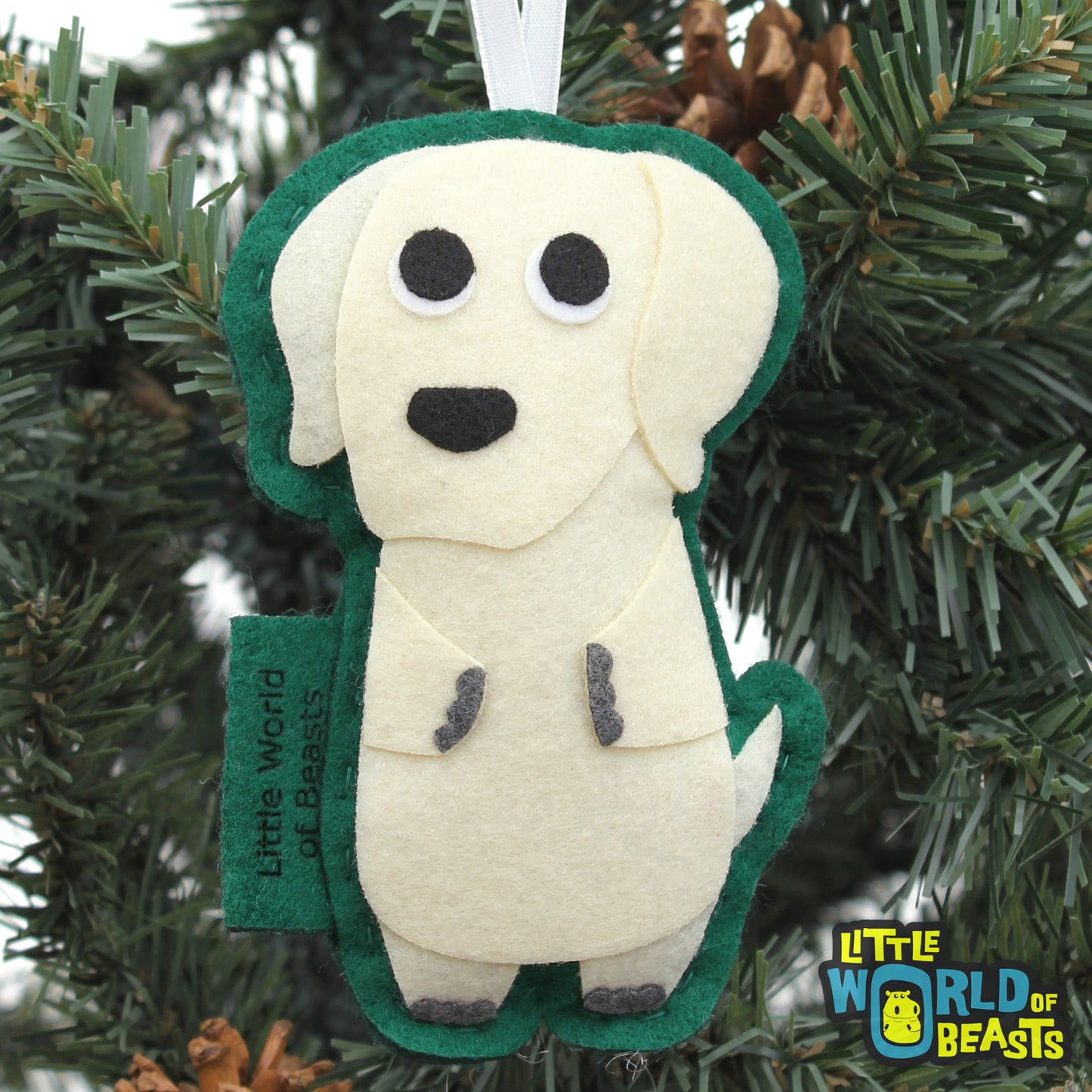 Personalized Dog Ornament - Yellow Lab