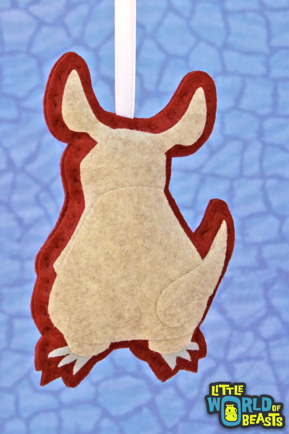 Handmade Felt Ornament - Aardvark