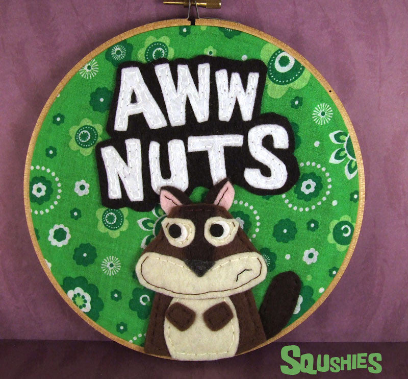 Squshies - Aww Nuts - Chipmunk Hoop Art