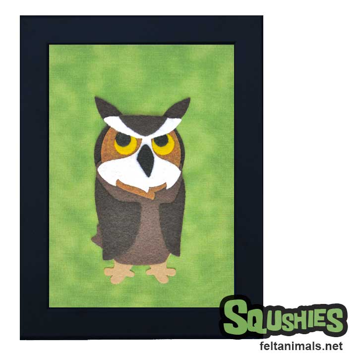 Fredrickson the Great Horned Owl Framed Animal Art