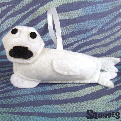Baby Harp Seal - Handmade Ornament