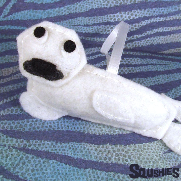 Felt Animal Christmas Decoration - Harp Seal