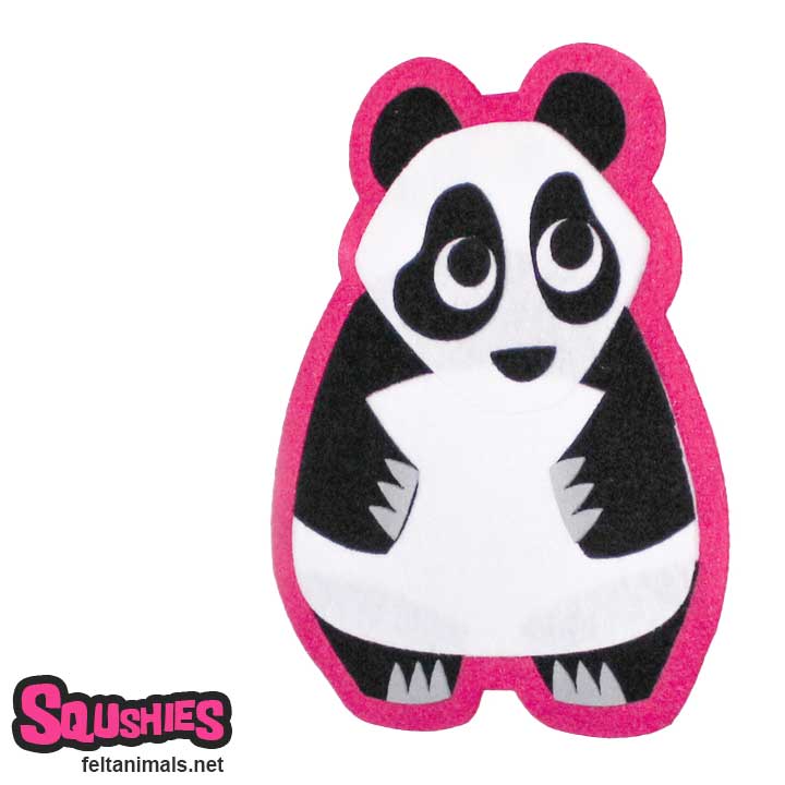 Panda Wall Hanging - Zoo Animal Nursery Art - The Squshies