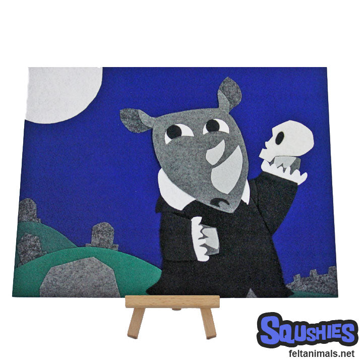 Anyone Missing a Skull? - Hamlet Rhino Print